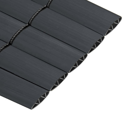 Clôture décorative de jardin en PVC, écran d'intimité en forme de W, écran d'intimité pour balcon avec attache-câble, anthracite, hauteur 80-200 cm, convient pour jardin et cour