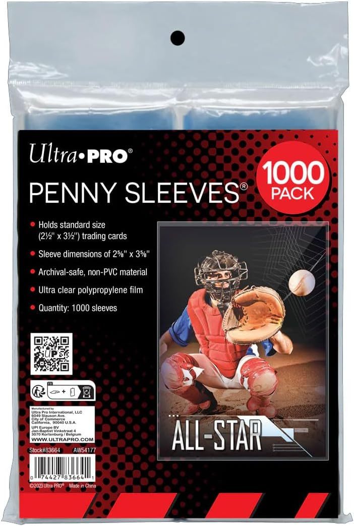 ULTRA PRO 10X 100 Pochettes Souple Penny Sleeves - un total de 1000 Pochettes Ultra Pro