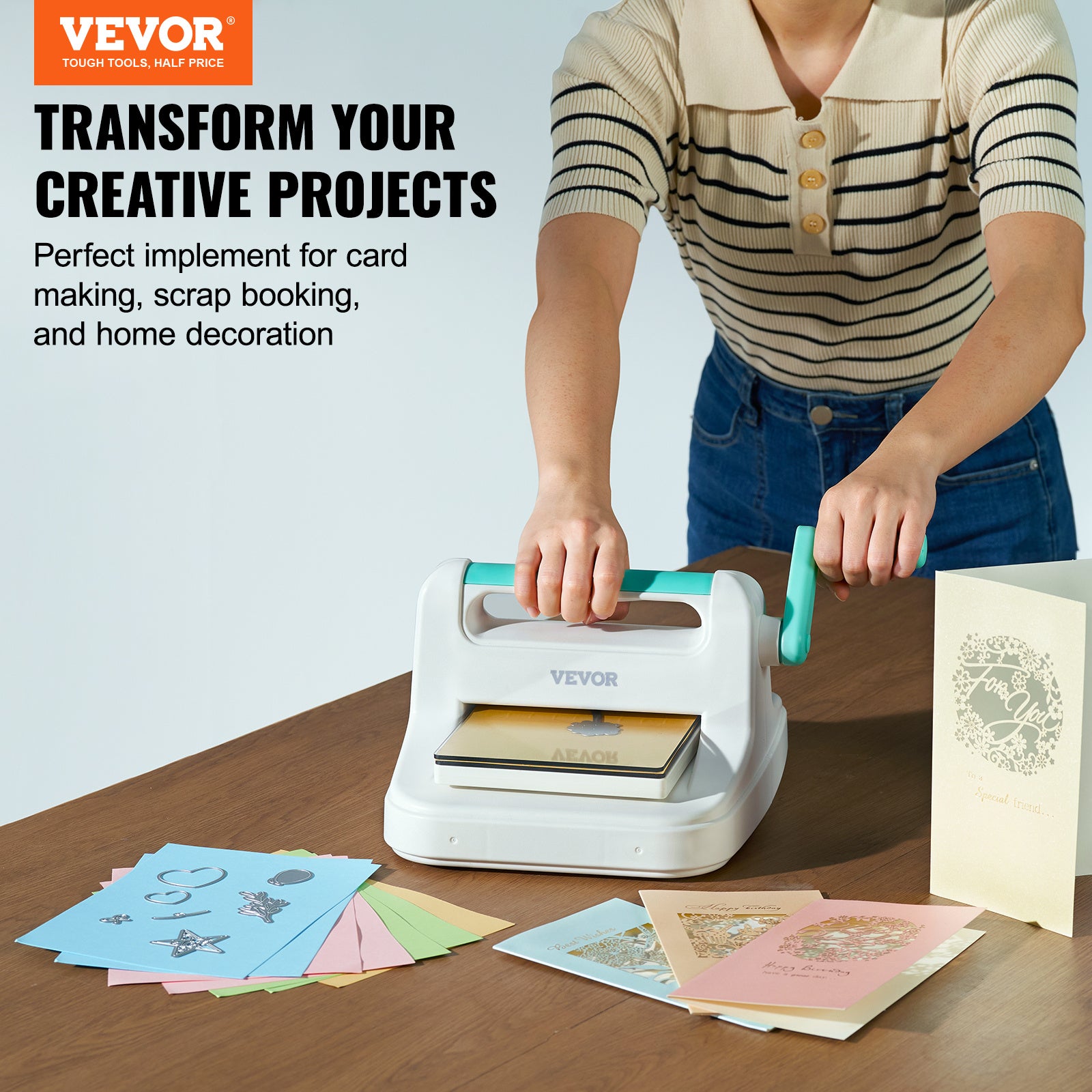 Machine à découper et à embosser manuelle VEVOR 6" pour l'art, le scrapbooking et le bricolage