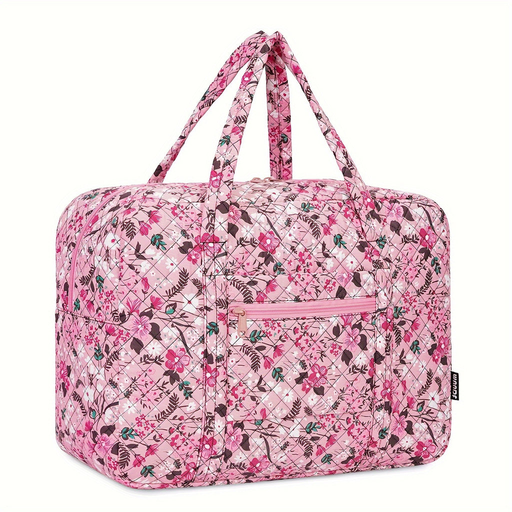 Sac de Sport et Voyage 25L pour Femmes - Inspiré des Cerisiers en Fleurs - Rose Pastel/Blanc/Violet - Léger, Résistant aux Déchirures, avec Poche pour Ordinateur Portable et Multi-Compartiments - Idéal pour Avion, Salle de Sport, Week-ends et Cadeau de No