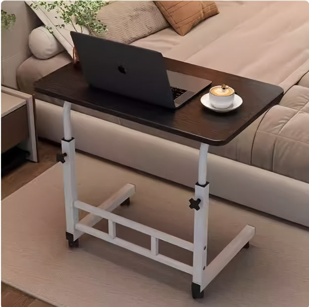 Bureau Roulant à Hauteur Réglable, Bureau d'Ordinateur Portable Moderne à Hauteur Réglable, Multifonctionnel pour Chambre à Coucher, Salon ou Bureau Extérieur