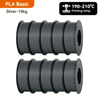 Filament d'imprimante 3D KINGROON PLA 10 kg 1,75 mm 2,2 lbs (1 kg)/rouleau, qualité sans bulles pour la plupart des imprimantes 3D FDM, matériau d'impression 3D