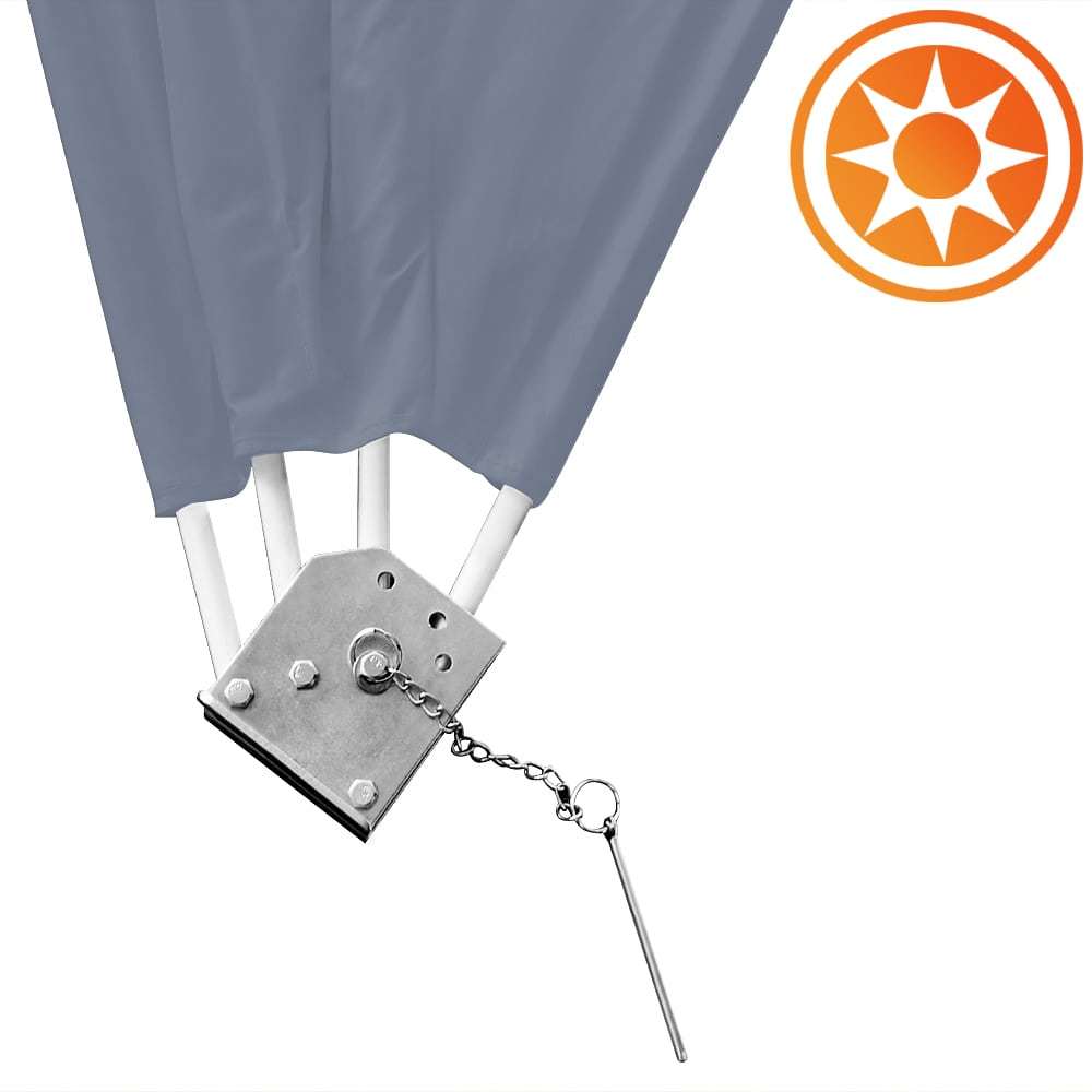 DETEX® Écran d'Intimité pour Ventilateur de Balcon 140x140cm Résistant aux Intempéries et aux UV, Store Pliable pour Terrasse, Pare-Soleil Diviseur avec Fixation Murale