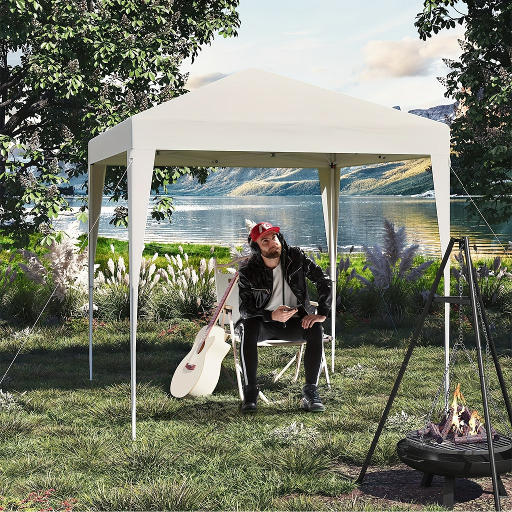 1pc Gazebo, 2x2m, Pavillon Pliable, Auvent Extérieur, Inclut 4 Murs Latéraux, Isolation Hivernale, Ombrage Estival, Tente de Rangement, Tente de Fête, Protection UV UPF 50+, Gazebo de Jardin Réglable en Hauteur, Inclut Sac de Rangement, Convient aux Jardi