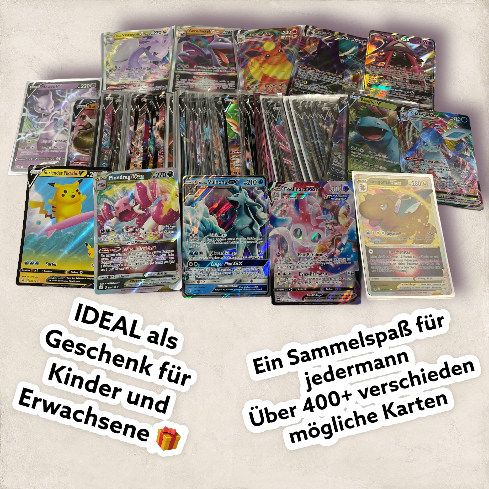 Original Pokémon 3 Cartes V Différentes en Anglais, Comprenant des Cartes Rares V, VMAX, VSTAR ou GX GARANTIES des Ensembles Actuels