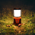 Lampe de camping LED super lumineuse 1500 lumens, 4 modes d'éclairage, intensité réglable, alimentation par batterie, torche de secours pour randonnées nocturnes, éclairage de tente, pannes de courant - DA LIGHT, extrémité en métal poli, sans pile