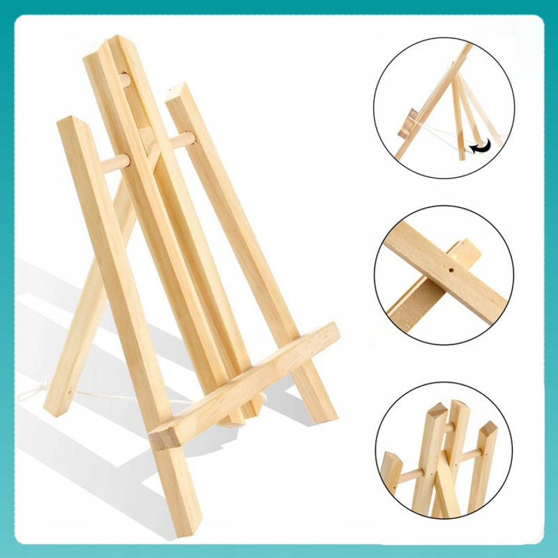 Grand Ensemble de Peinture Artmaker, Ensemble Artistique Complet pour la Peinture avec Chevalet en Bois de 50 cm, 3 Toiles de 25X25 cm, Peintures Acryliques de 12X12 ml, 10 Pinceaux et Palette de Peinture, Ensemble en Plastique Professionnel pour Débutant