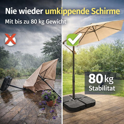 TK Supports de crème solaire pour écrans de feux de circulation - Poids de parapluie remplissables pour croix de sol en plastique et supports de crème solaire stables