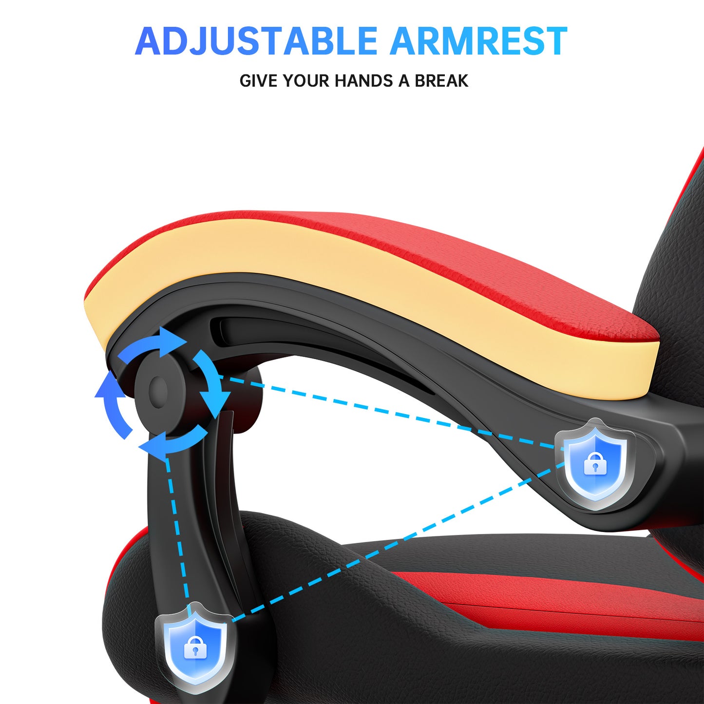 Gartistgo Chaise Gaming Ergonomique - Chaises Gaming avec Coussin Lombaire + Appui-Tête, Chaise de Bureau & Ordinateur Rehausseable pour Adultes, Filles, Garçons (Avec Repose-Pieds)