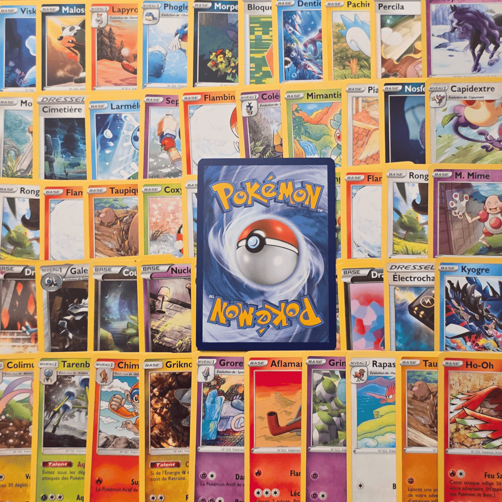 50 Cartes Pokémon officielles en français dont 5 brillantes