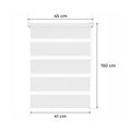 Store de Jour et de Nuit - BLANC - 32 Tailles - BOJANEK JOUR & NUIT - Non Invasif sur la Fenêtre, Installation Sans Perçage, Ajustement de la Chaîne, Supports Réglables pour Différentes Épaisseurs de Fenêtre, Design Moderne, Protection Contre la Lumière e