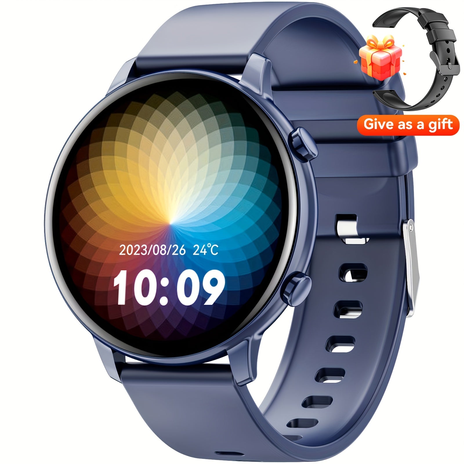 Montre Connectée Sport 1.39 pouces Écran Tactile Haute Définition, Appel Sans Fil, Assistant Vocal, Contrôle de la Caméra Sans Fil, Rappel Sédentaire, Lecture de Musique, 5.3, Chargement Magnétique, Batterie 210Mah, Compatible Android et iPhone