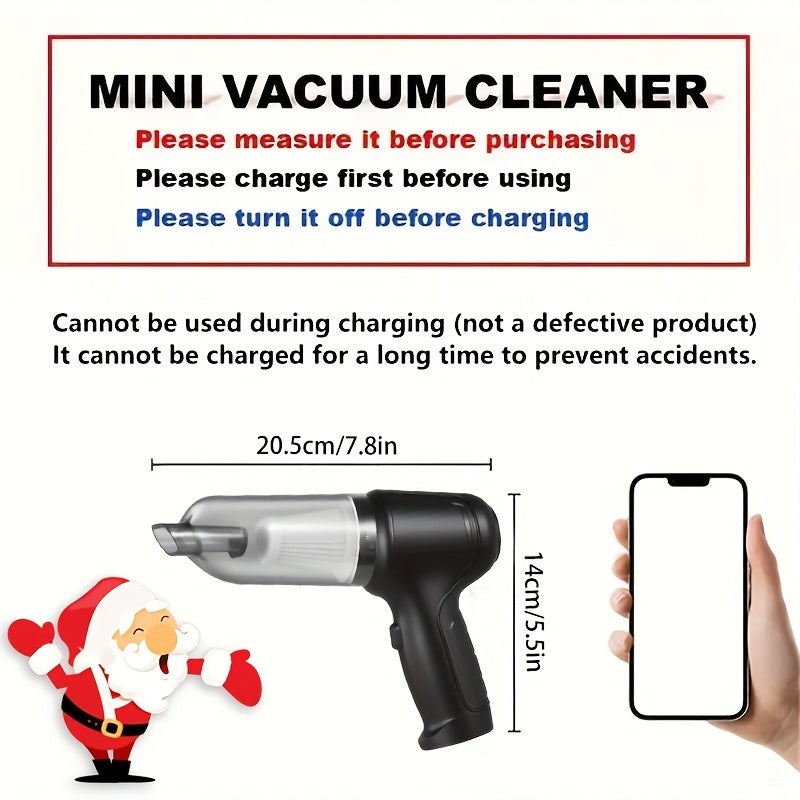 Aspirateur puissant rechargeable USB, aspirateur à main domestique, avec fonctions de soufflage et d'aspiration, mini et portable. Convient pour nettoyer la poussière, les miettes de collation, les cheveux, et applicable aux canapés, tapis, bureaux et esc