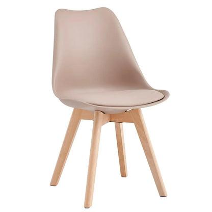 Ensemble de 4 chaises de salle à manger MCC Direct, chaises de cuisine, chaises de bureau, chaise coquille de designer, "Eva" disponible en 7 couleurs tendance