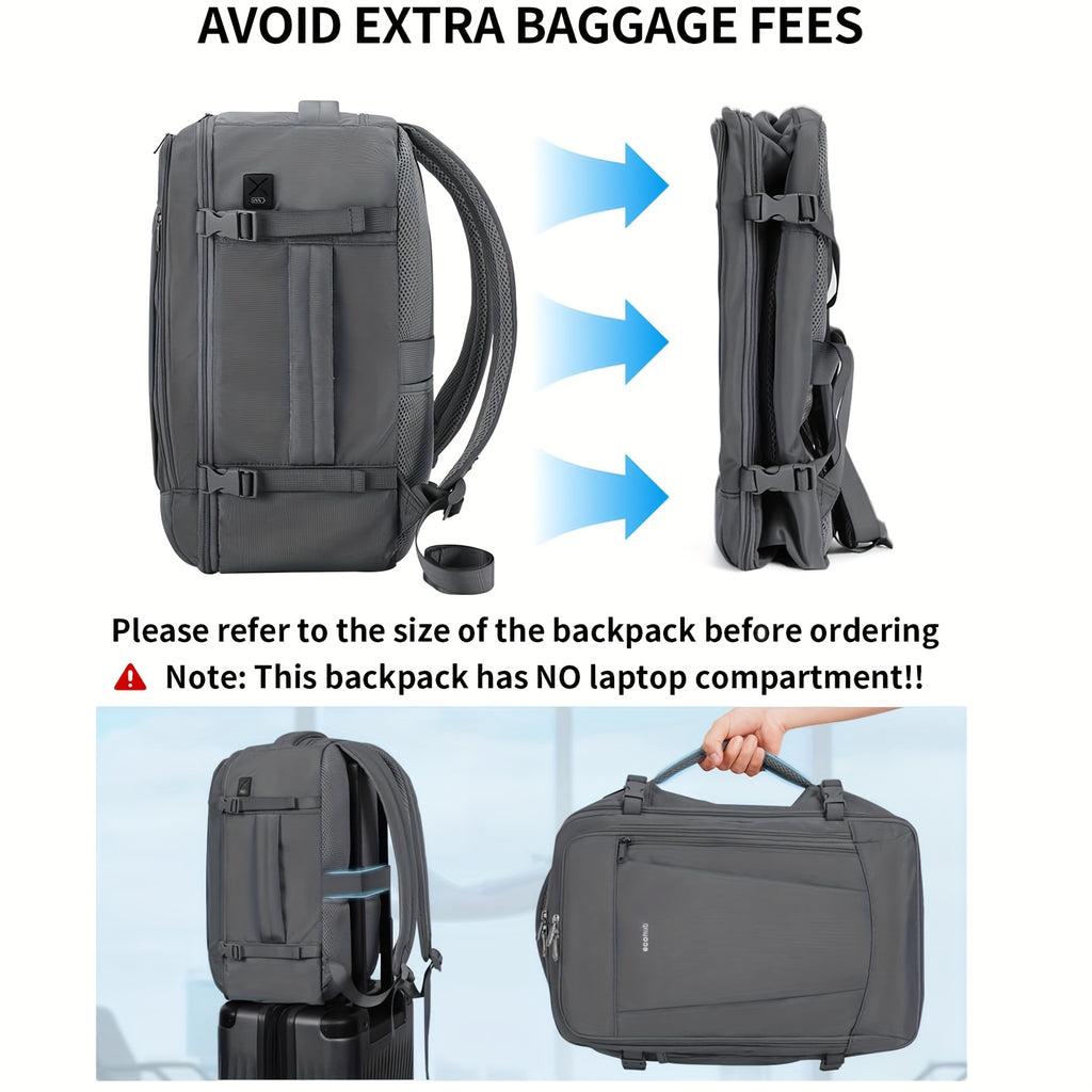Sac à dos de voyage 43.18cm approuvé pour les vols - Sac à main à 13 poches avec sangle de bagage, sac de voyage léger adapté aux hommes, aux femmes et aux familles - Articles de voyage essentiels pour les voyages d'affaires et les vacances