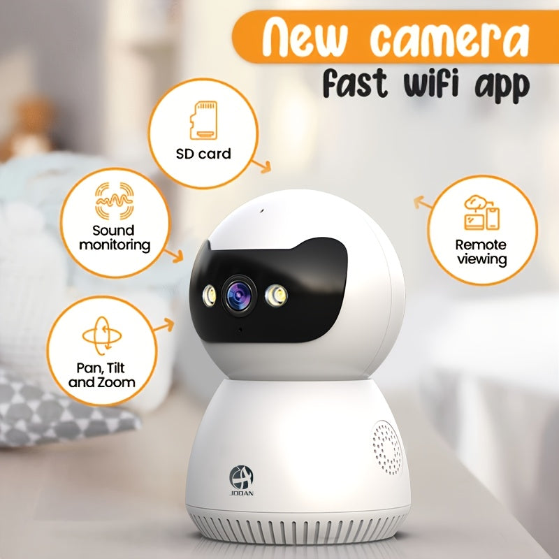 Caméra de sécurité sans fil pour la maison WiFi double bande 2.4G/5G ! Rotation à 355°, détection humaine, vision nocturne en couleur, alertes en temps réel et audio bidirectionnel. Surveillance à distance via smartphone, idéale pour la surveillance des a