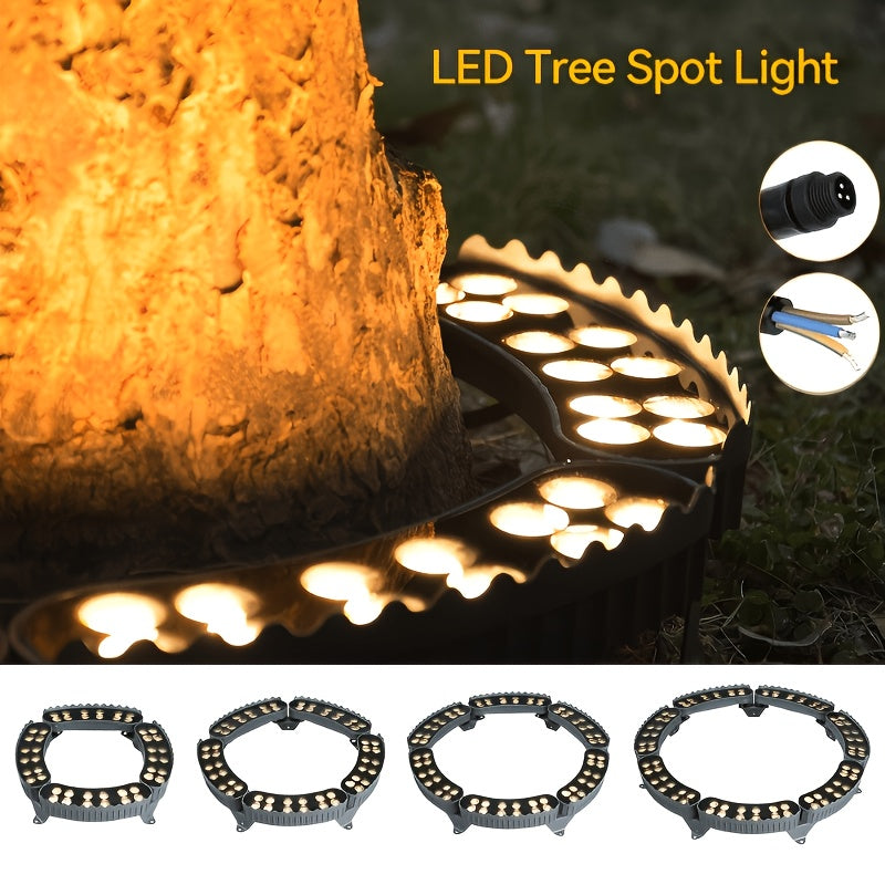 Projecteurs LED d'extérieur pour arbres, projecteurs muraux LED, lampes d'extérieur en aluminium pour pelouse, IP65, peuvent être utilisés sous de grands arbres et cônes cylindriques à l'extérieur - Blanc froid/blanc chaud/RGB