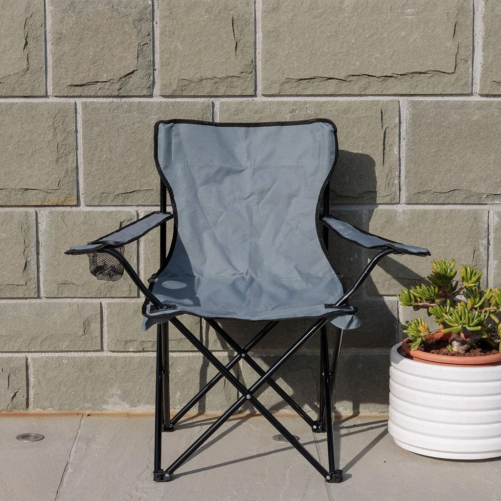 Chaise de camping pliable Baroni Home pour jardin d'extérieur, chaise de camping pliable portable, chaise de camping et de pêche avec porte-gobelet, 20X20X31 pouces (50X50X80 cm)