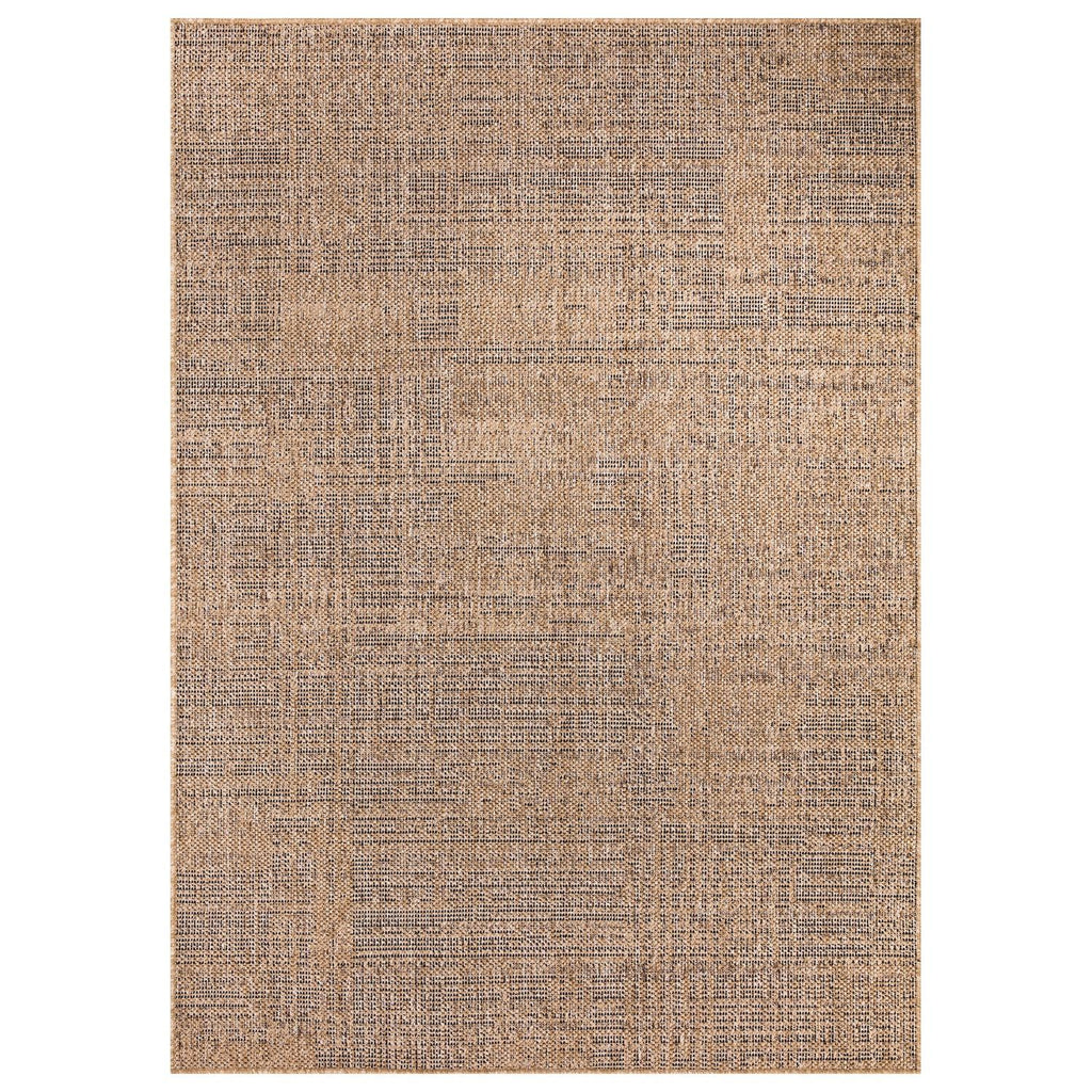 Tapis d'extérieur moderne, facile d'entretien et à motifs pour balcon, terrasse et salon, tapis de course robuste pour intérieur et extérieur