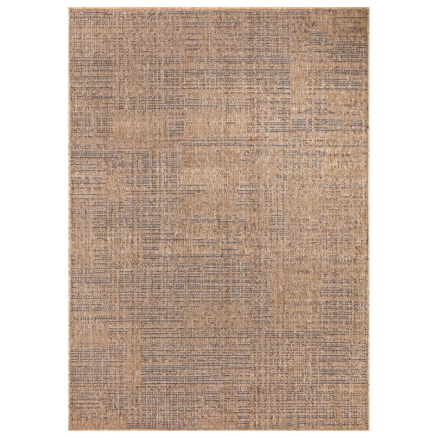 Tapis d'extérieur moderne, facile d'entretien et à motifs pour balcon, terrasse et salon, tapis de course robuste pour intérieur et extérieur