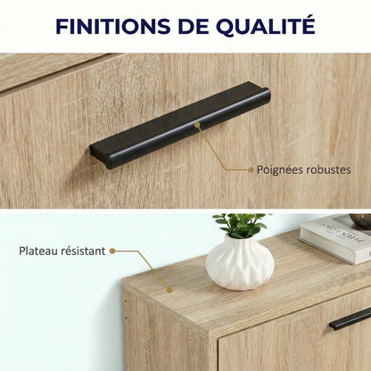 Meuble à chaussures avec 4 compartiments à rabat, armoire à chaussures en bois pour jusqu'à 24 paires, organisateur d'entrée peu encombrant