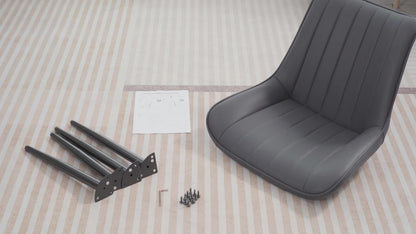 Chaises de salle à manger, Ensemble de 2/4/6, Chaises de cuisine, Chaises rembourrées avec pieds en métal, Chaise de salon avec coussin de dossier, pour salle à manger, Chaise de réception, Bureau