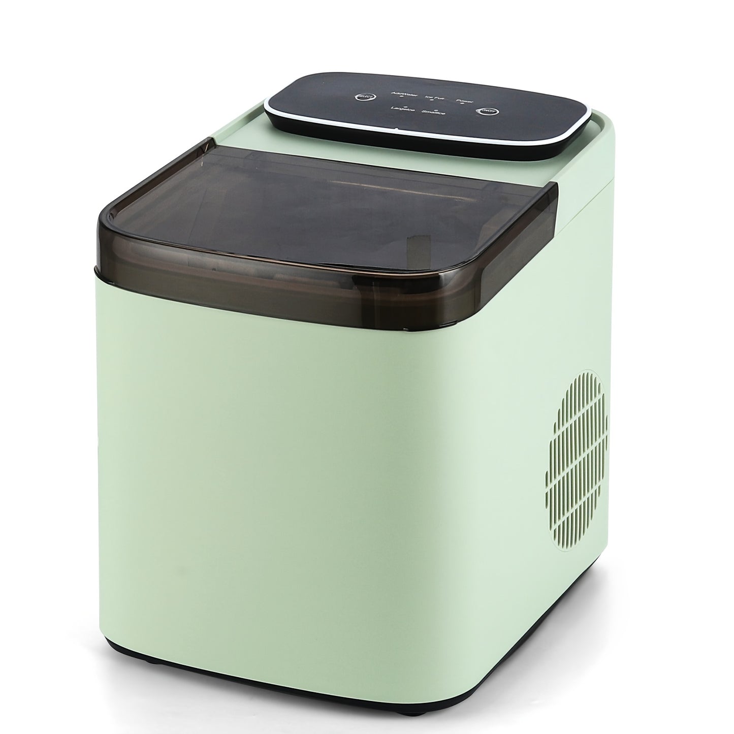 Machine à glaçons, petite machine à glaçons pour la maison et l'extérieur, avec une fenêtre transparente, tailles de glaçons réglables, livrée avec une poignée portable, parfaite pour les cuisines, les bureaux, les fêtes et autres occasions, votre compagn