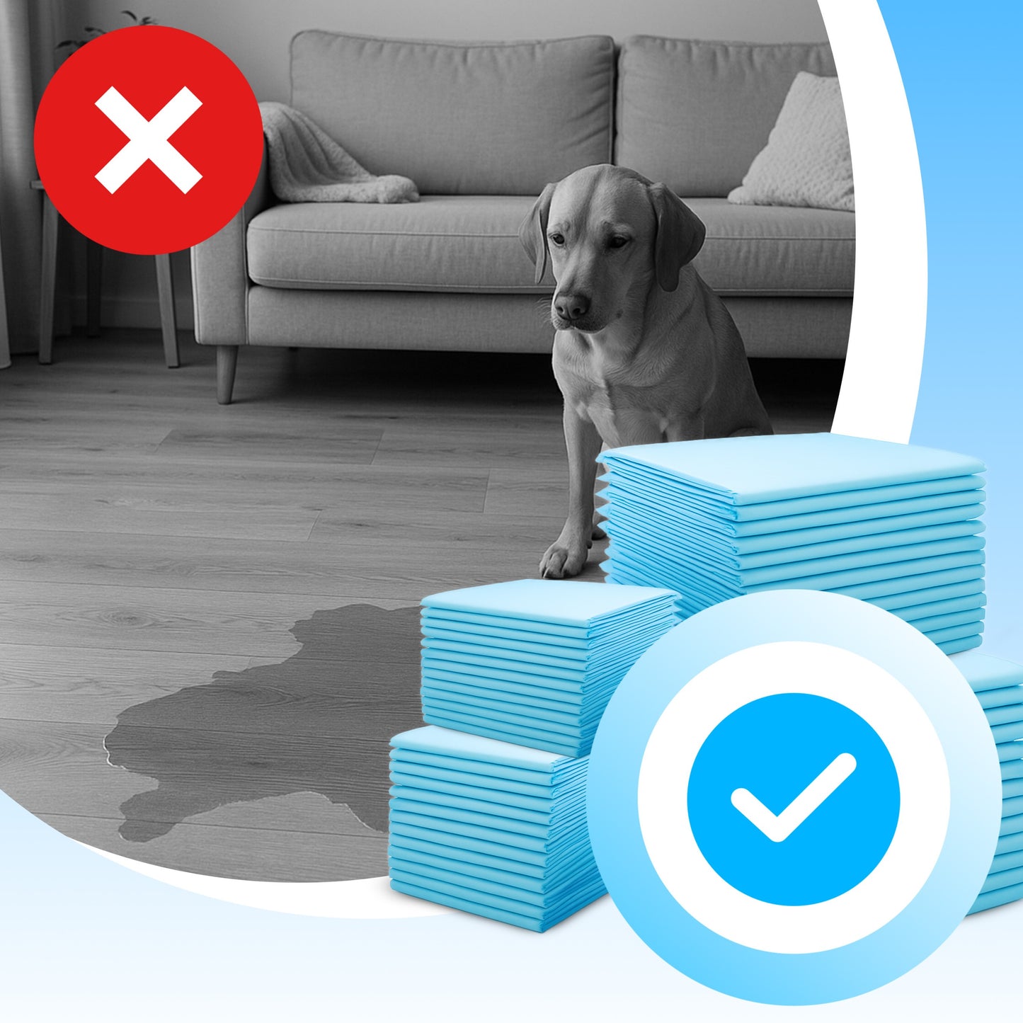 100 PCS Coussinets pour Chiens Retoo Absorbants et Hygiéniques, 100 Pièces 40x60 cm, Super Absorbants et Imperméables, Épais et Très Durables, avec Bords Scellés et Neutralisation des Odeurs, Idéaux pour l'Apprentissage de la Propreté des Chiots, pour Chi
