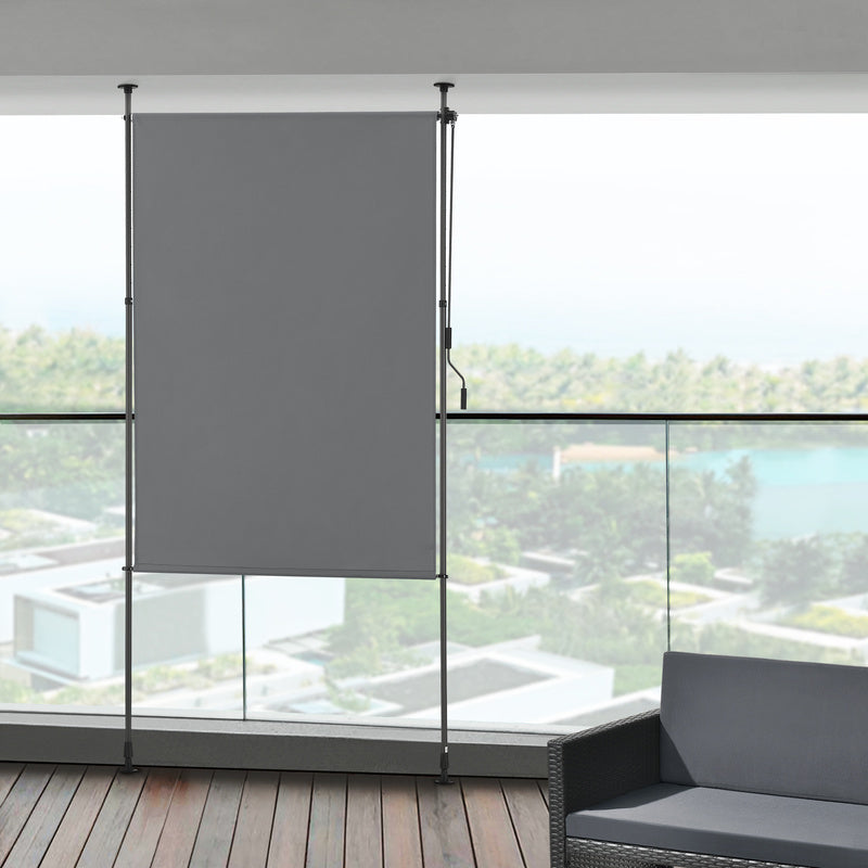 Store Extérieur Cimarra pour Balcon avec Manivelle, Cadre en Acier Résistant aux Intempéries, Disponible en Diverses Couleurs et Tailles