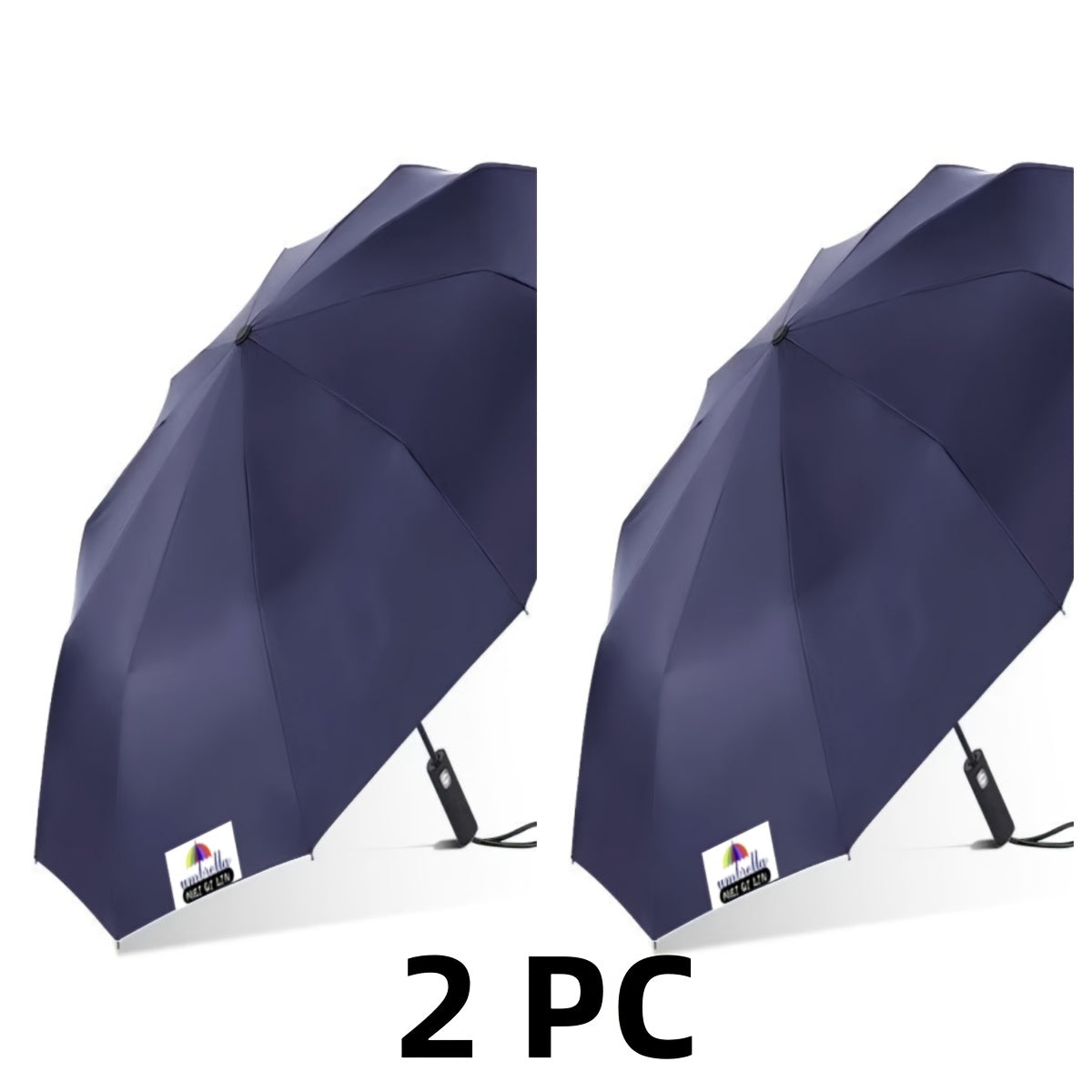 MEI QI LIN Parapluie de Golf Compact de Voyage avec 10 Baleines, Ouvre/Ferme Automatique, Léger et Portable pour Usage Extérieur, Auvent 10% Plus Grand, Cadre Durable, Idéal pour Hommes et Femmes, S'adapte à un Sac à Dos ou une Bourse