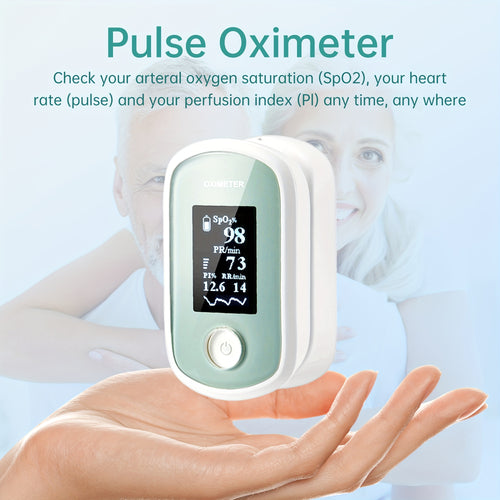 Pulse Oxygémetre de Pointe des Doigts avec Écran Couleur HD - Mesure Rapide, Parfait pour Tous les Âges, Utilisation Sportive, Dispositif de Surveillance de la Santé, Dispositif Médical Moderne, Corps en Plastique Durable, Piles Non Incluses