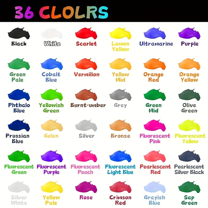 Ensemble de pigments assortis 36/26/15 couleurs, 20 ml/0,67 oz, multifonctionnel, idéal pour la peinture à l'huile, la peinture manuelle, la création DIY, les débutants, les amateurs, la peinture sur céramique, cadeaux de vacances, idées cadeaux