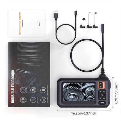 Caméra endoscopique industrielle IPS de 4,3 pouces, objectif unique HD1080P 8 mm, lithium rechargeable 2000 mAh, caméra d'inspection de tuyaux pour réparations automobiles