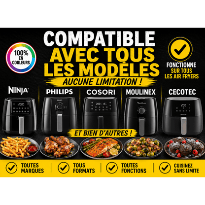 Livre de Recettes Air Fryer Express - Tout-en-un: Mille et une Recettes, Faciles et Ultra-Croustillantes, Compatible avec tous les modèles, 100 % en couleurs
