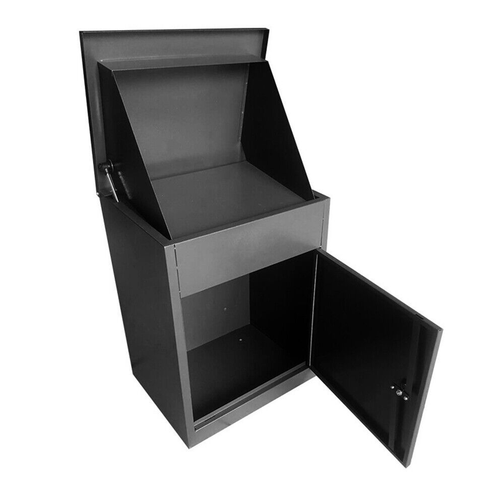 Boîte aux lettres grande taille pour courrier et colis, boîte de dépôt extérieure murale avec 2 clés