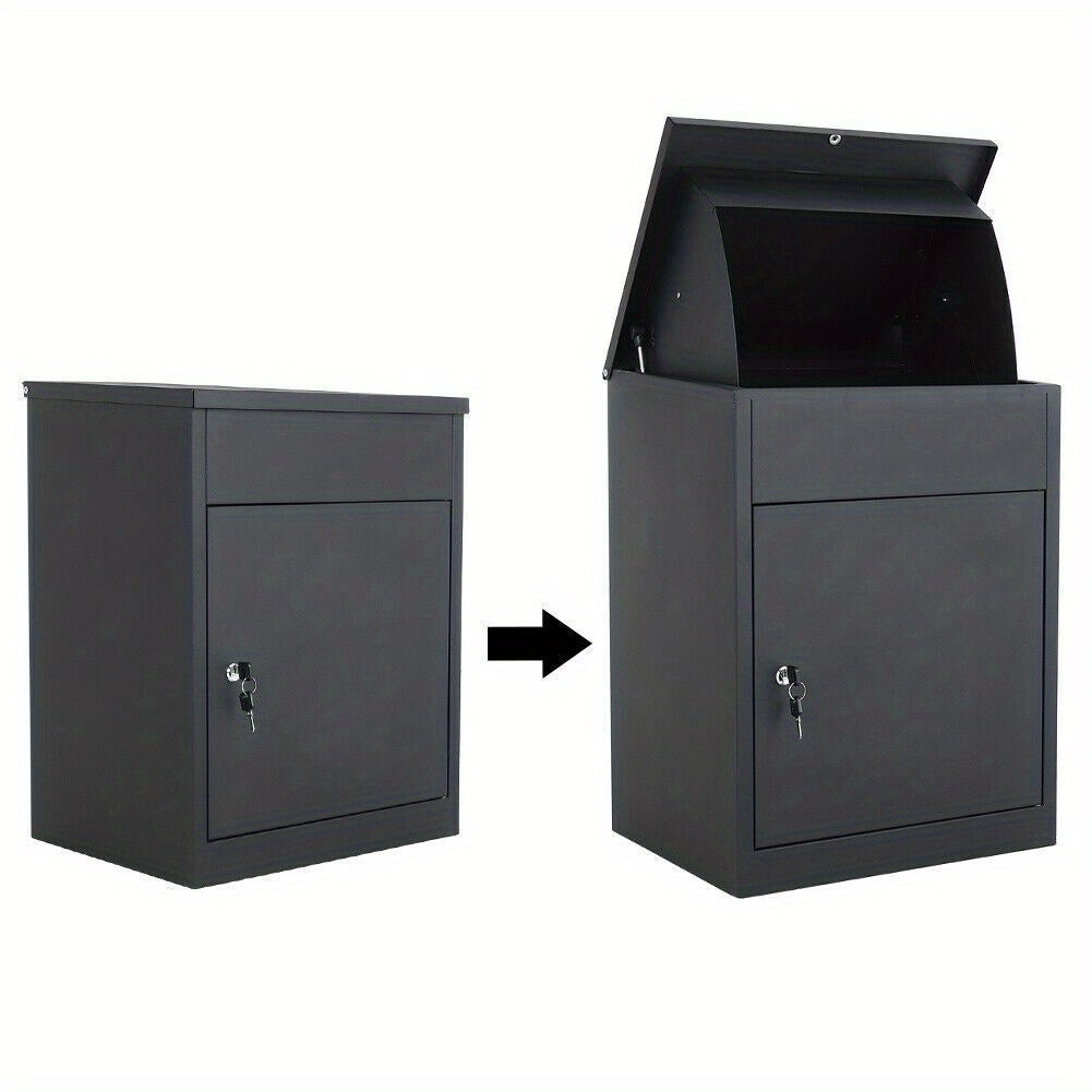 Boîte aux lettres grande taille pour courrier et colis, boîte de dépôt extérieure murale avec 2 clés