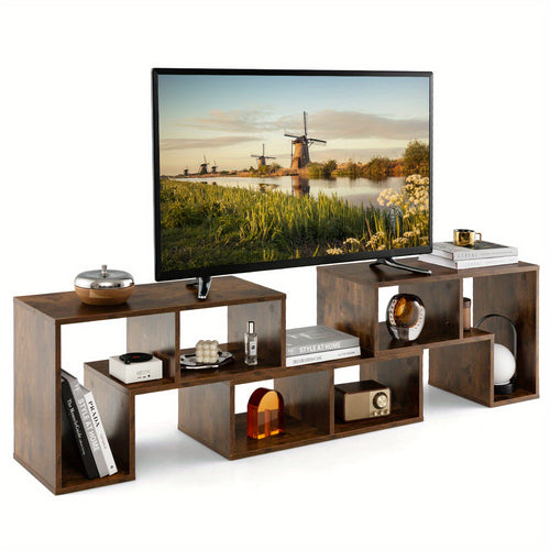 Meuble TV en bois 3 pièces, librement combinable, table TV pour téléviseurs jusqu'à 65", étagère d'angle extensible, meuble TV bas, bibliothèque multifonctionnelle, étagère de rangement