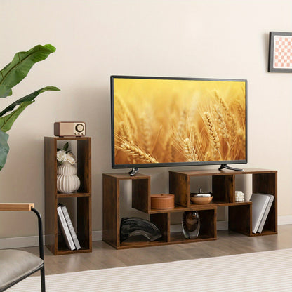 Meuble TV en bois 3 pièces, librement combinable, table TV pour téléviseurs jusqu'à 65", étagère d'angle extensible, meuble TV bas, bibliothèque multifonctionnelle, étagère de rangement