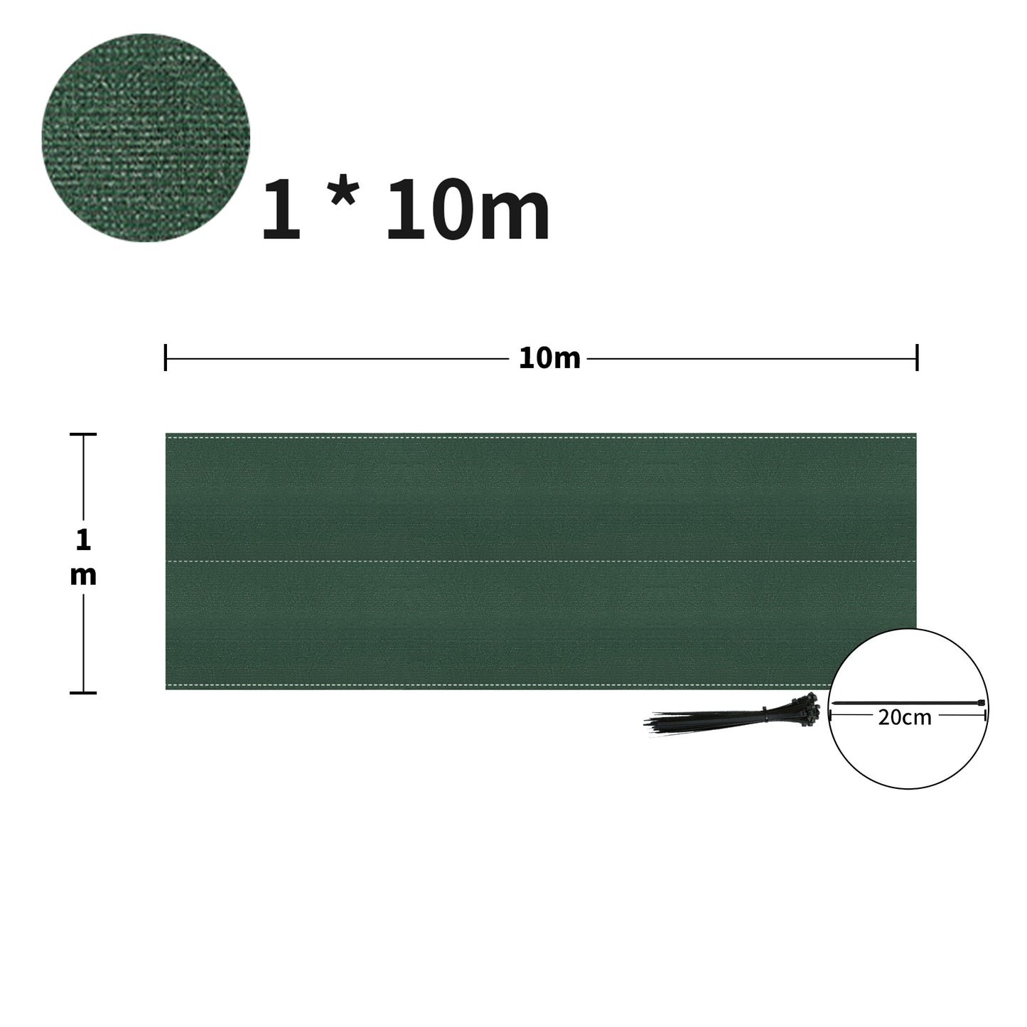 Écran de Clôture et Filet d'Ombre Haute Densité -UV - Résistant au Vent en HDPE, Idéal pour Terrains de Sport, Jardins, Courts de Tennis - Tissu d'Ombre Extérieur à Installer