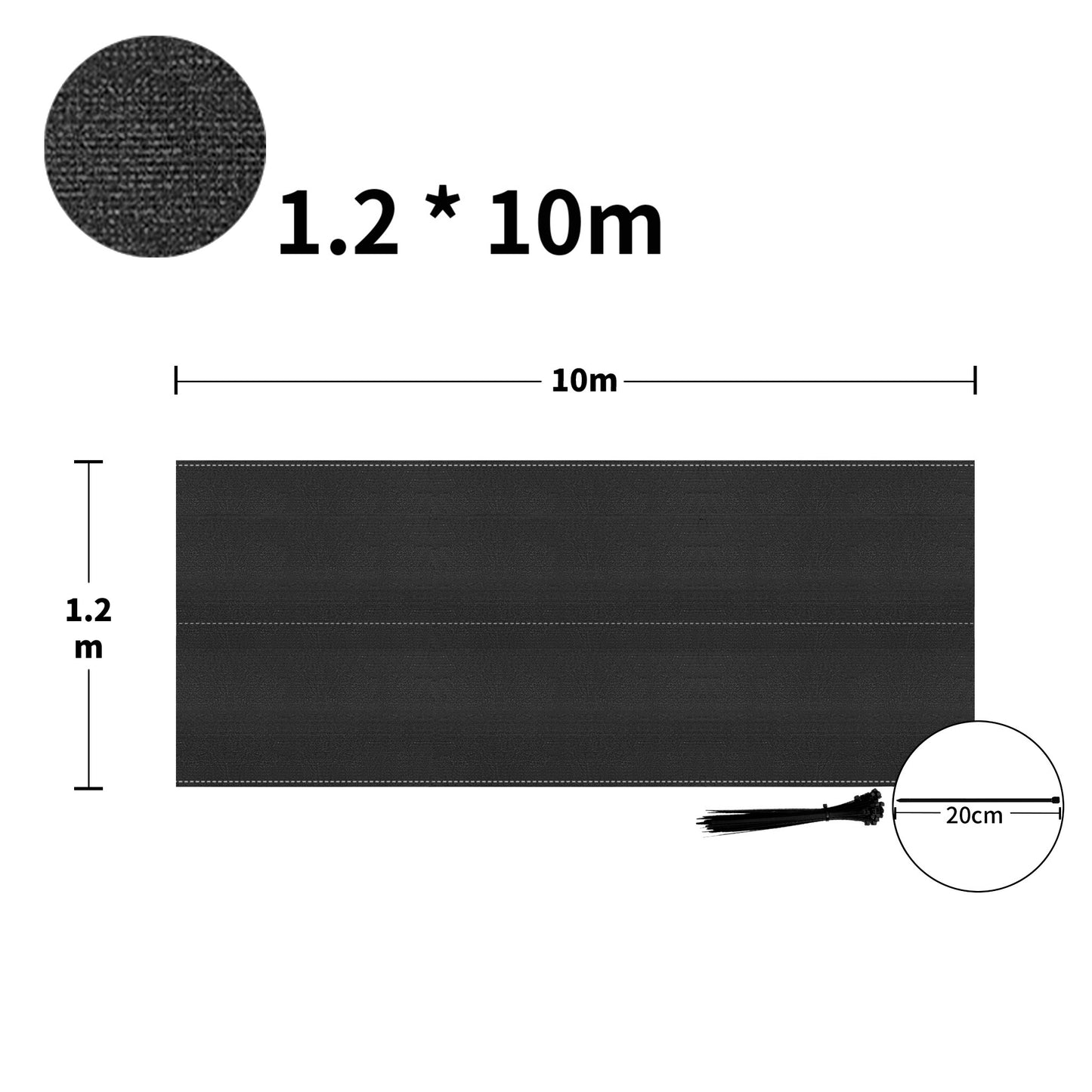 Écran de Clôture et Filet d'Ombre Haute Densité -UV - Résistant au Vent en HDPE, Idéal pour Terrains de Sport, Jardins, Courts de Tennis - Tissu d'Ombre Extérieur à Installer