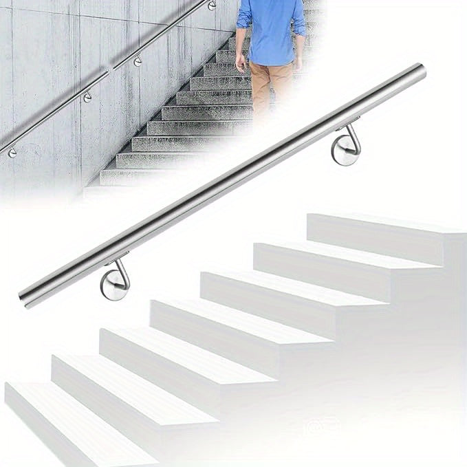 Main courante en acier inoxydable avec main courante de connexion murale adaptée aux escaliers de jardin et balustrade de balcon