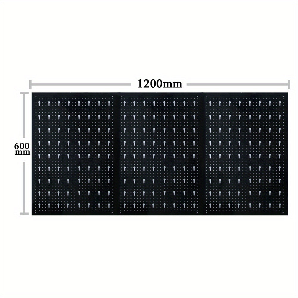 Panneau mural à outils en métal, 120x60x2 cm, avec 17 crochets, pour atelier ou espace DIY