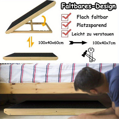 Rampe pour chien 60 cm, rampe pour chat, rampe pliante, rampe pour animaux de compagnie à hauteur réglable, escaliers réglables pour chiens de petite taille et chats, antidérapante, capacité de charge jusqu'à 100 kg