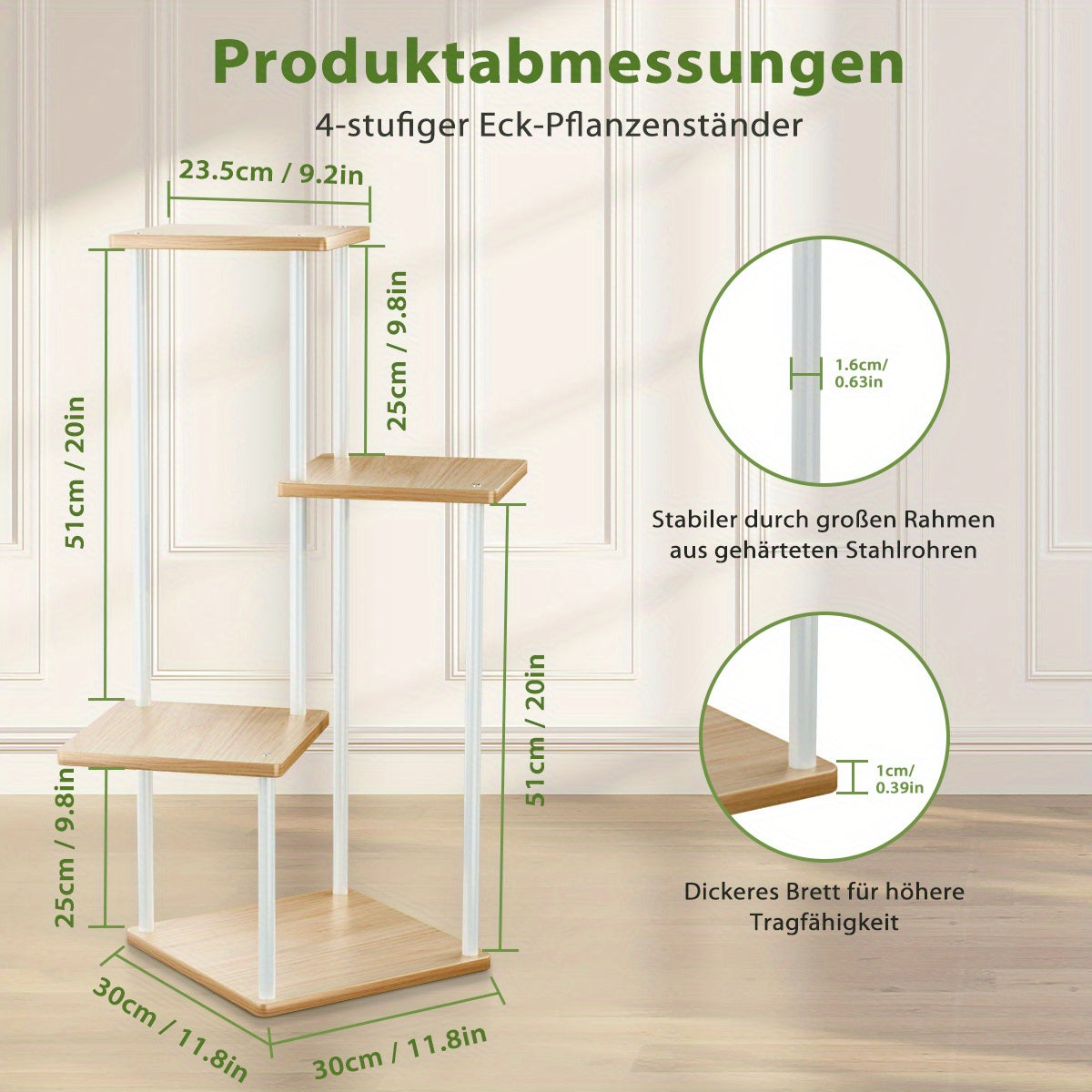 Étagères hautes en bois avec 4, 5, 6 ou 7 niveaux, supports métalliques pour intérieur, étagères multi-niveaux pour plantes, présentoirs pour pots de fleurs et organisateurs de rangement de jardin pour cours, salons et balcons