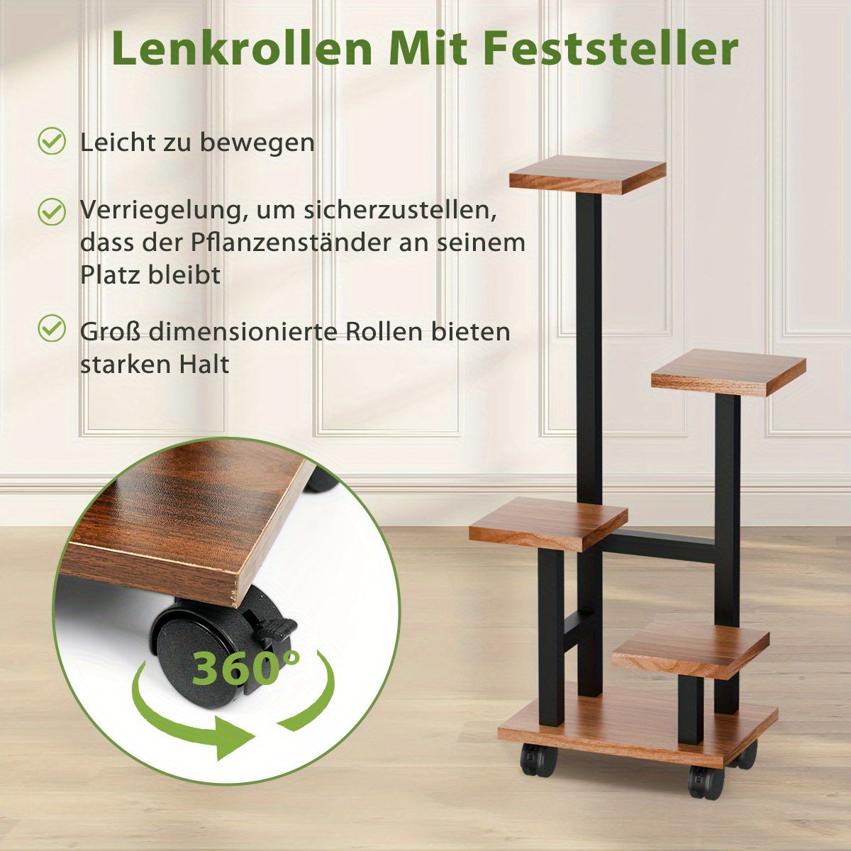 Étagères hautes en bois avec 4, 5, 6 ou 7 niveaux, supports métalliques pour intérieur, étagères multi-niveaux pour plantes, présentoirs pour pots de fleurs et organisateurs de rangement de jardin pour cours, salons et balcons