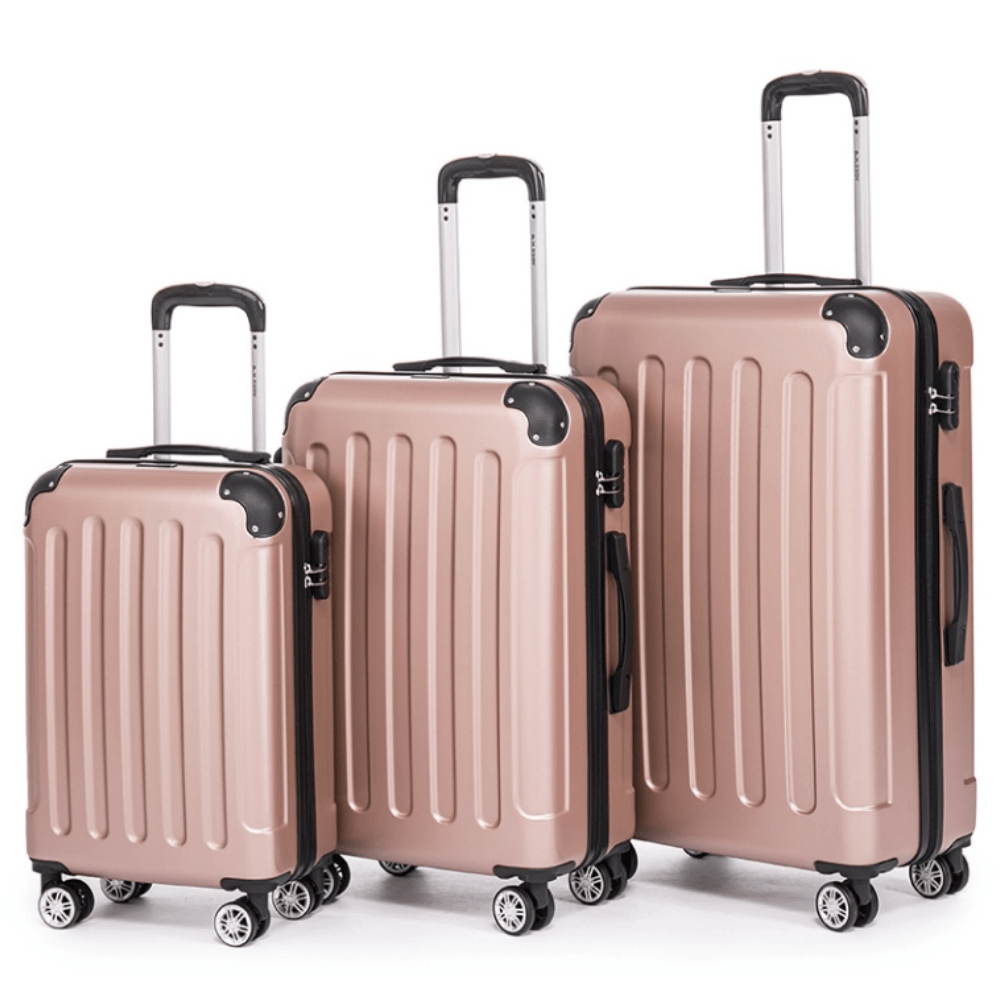 Ensemble de valises trois pièces pour famille, 20+24+28 pouces, ensemble combiné de valises, valise cabine 20 pouces, valise de voyage d'affaires, boîte de rangement à code, valise à roulettes universelle, valise trolley à coque dure ABS, grande capacité,