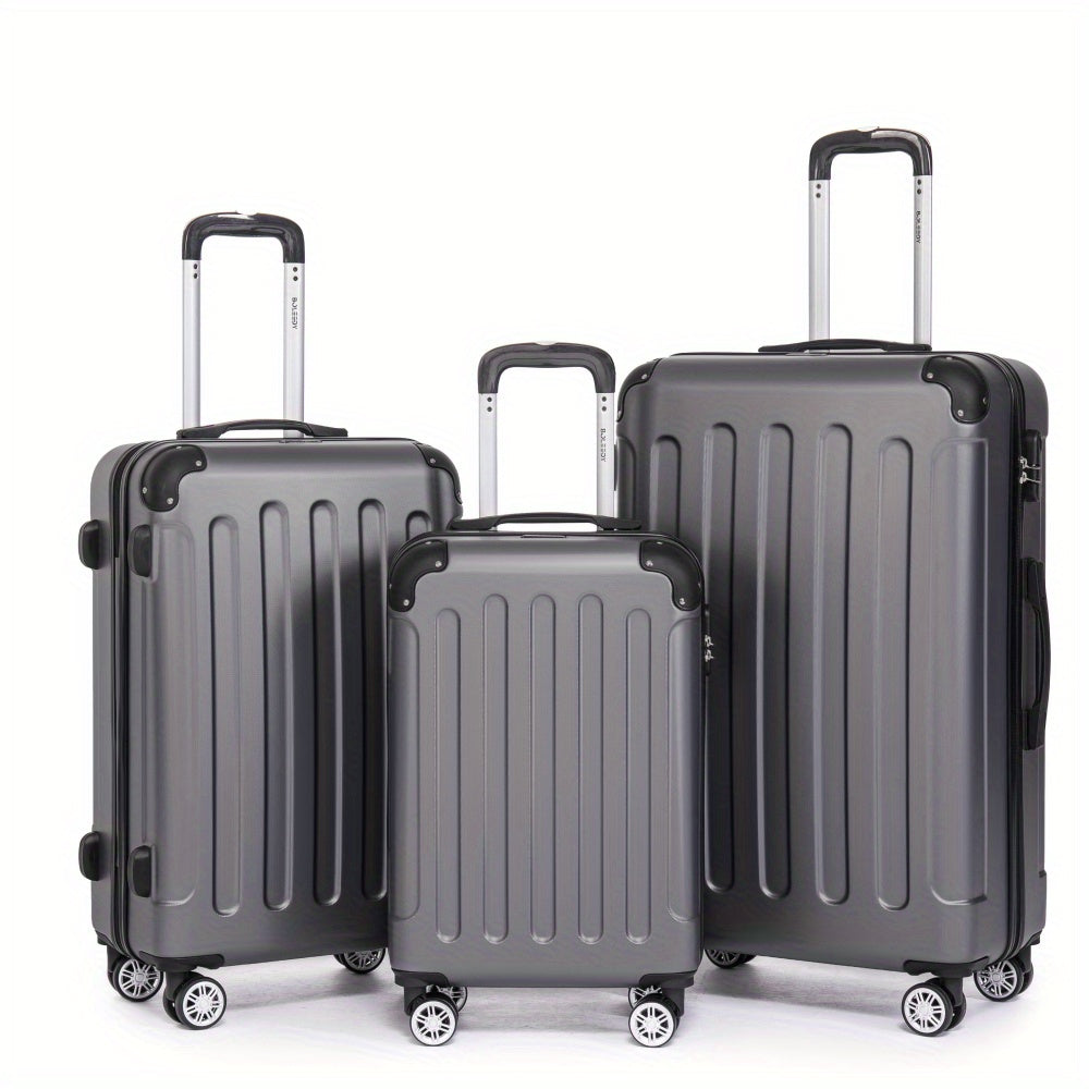 Ensemble de valises trois pièces pour famille, 20+24+28 pouces, ensemble combiné de valises, valise cabine 20 pouces, valise de voyage d'affaires, boîte de rangement à code, valise à roulettes universelle, valise trolley à coque dure ABS, grande capacité,
