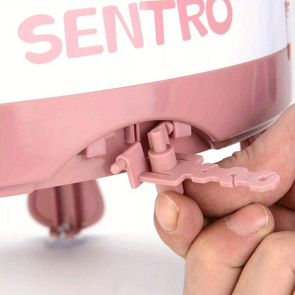 [DIY Créatif] Machine à Tricoter Manuelle à 48 Aiguilles avec Manivelle - Outil DIY Portable pour Écharpes, Chapeaux, Chaussettes | Sans Électricité, Construction en ABS Rose avec Porte-Bobine et Compteur de Mailles | Série Créative de Métier à Tisser la