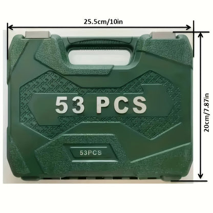 Lot de 216 et 53 pièces, trousse d'outils mécanique professionnelle haut de gamme, douilles standard et de profondeur 1/2" * 1/4" 3/8" drive, clé à cliquet, clé dynamométrique, pour réparation auto pièces et outillage mécanique ménager, outils réparation