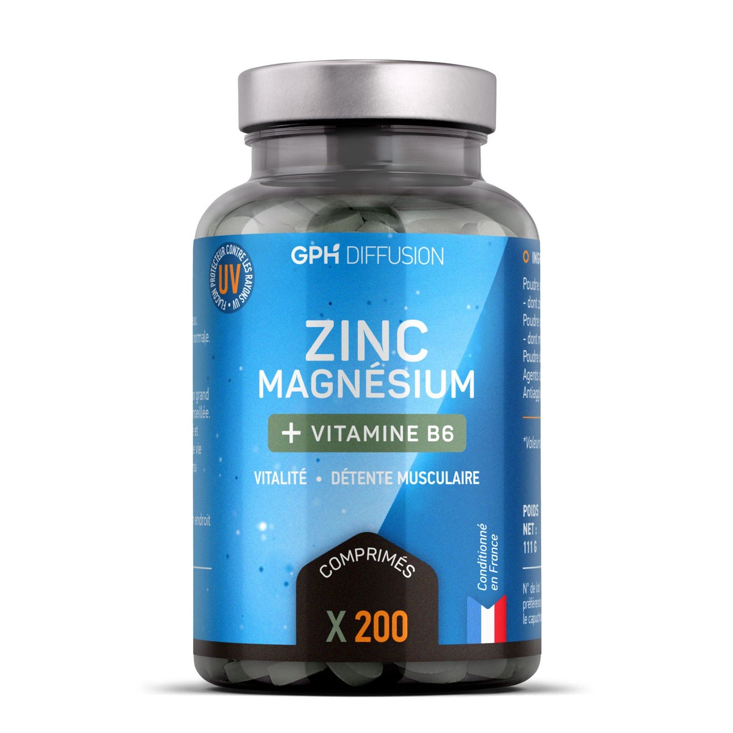 Magnésium + Zinc + Vitamine B6 - Comprimés - GPH DIFFUSION